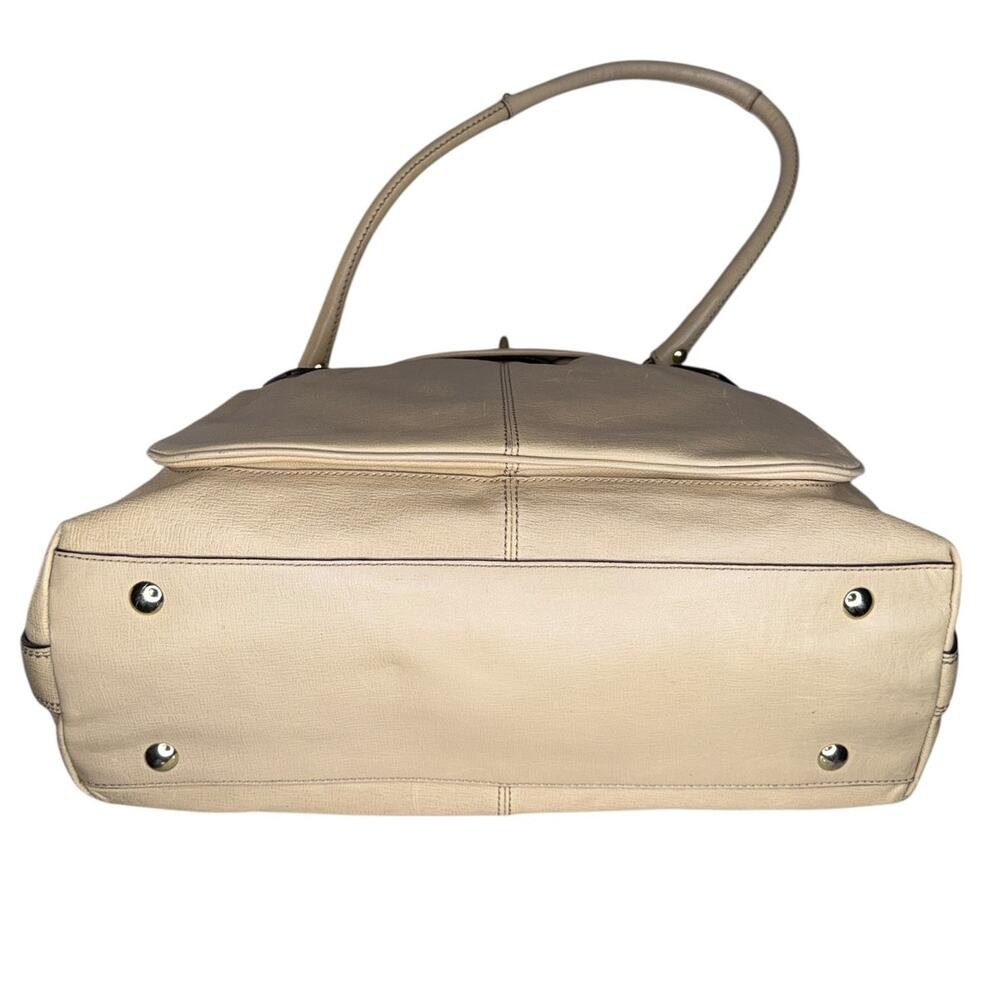 Coach XL Addison Spectator Tan Satchel Shoulder Bag Turn Lock Gold Hardware - Picture 9 of 12